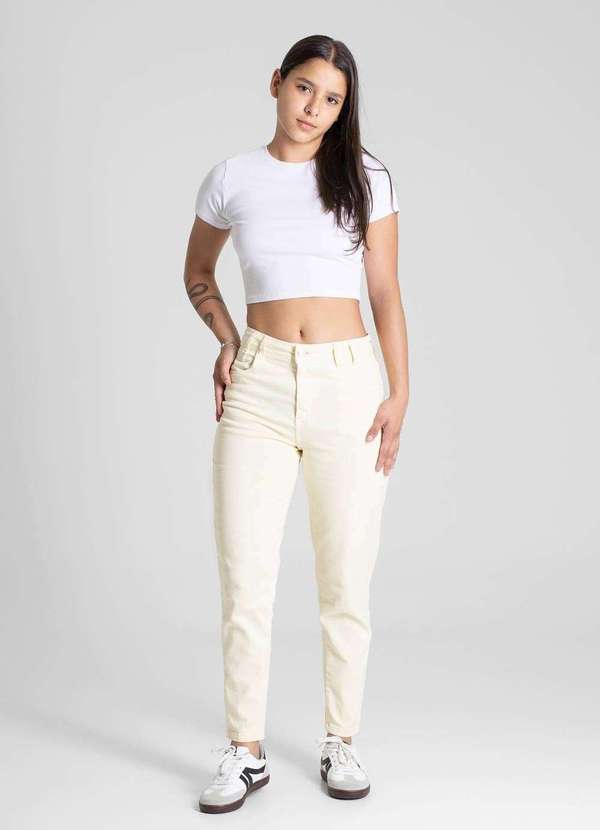 Sawary - Calça Sarja Sawary Mom - 281690 Amarelo 2