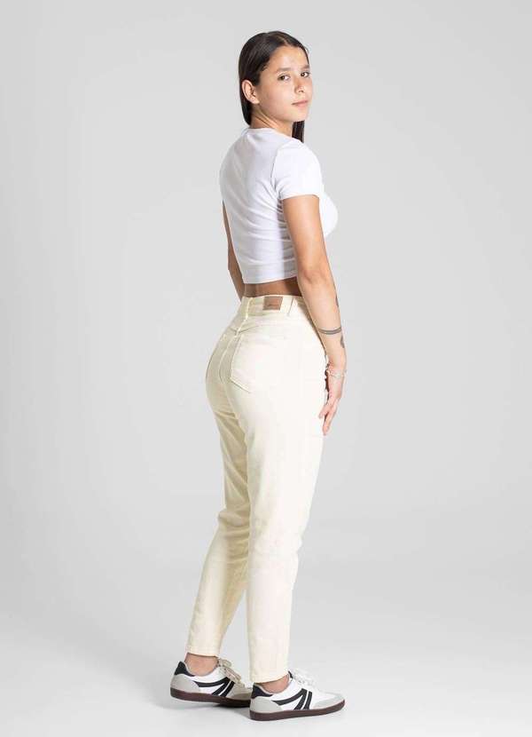 Sawary - Calça Sarja Sawary Mom - 281690 Amarelo 3