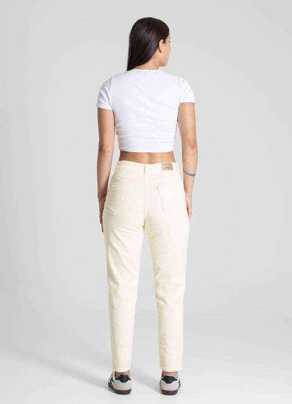 Sawary - Calça Sarja Sawary Mom - 281690 Amarelo 4