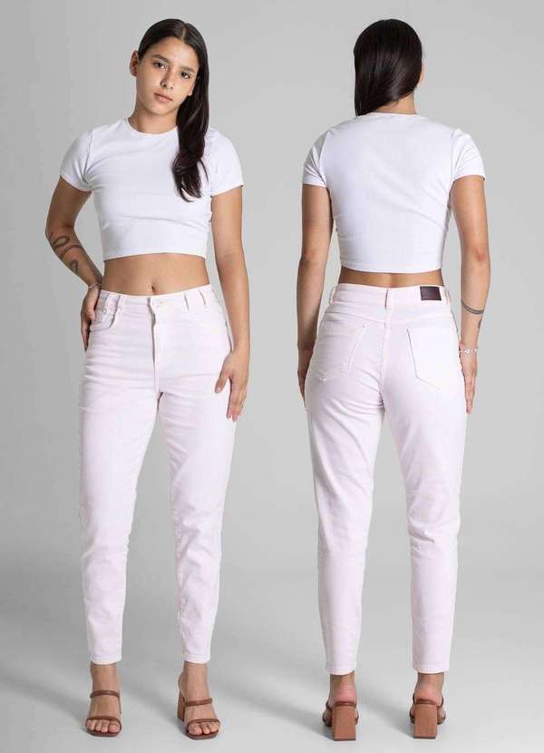 Sawary - Calça Sarja Sawary Mom - 281691 Rosa 6