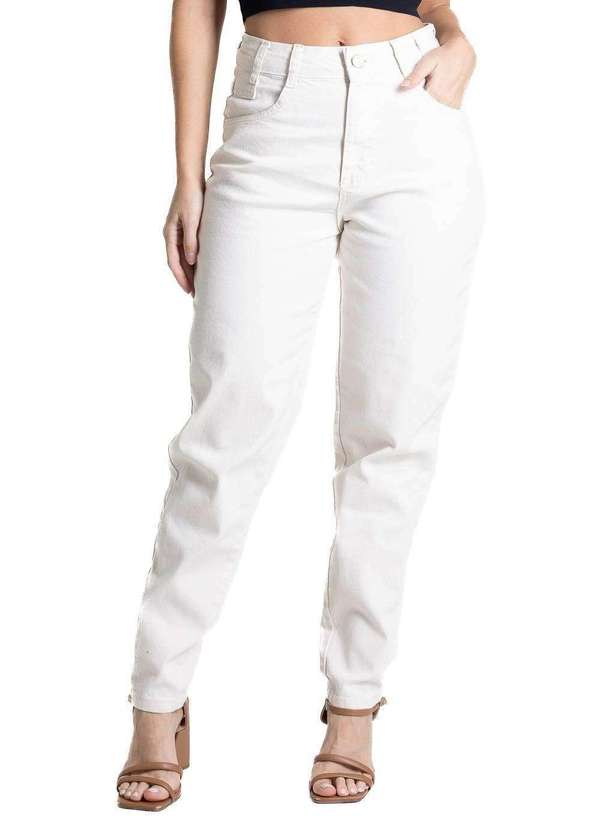 Sawary - Calça Sarja Sawary Mom - 281847 Bege