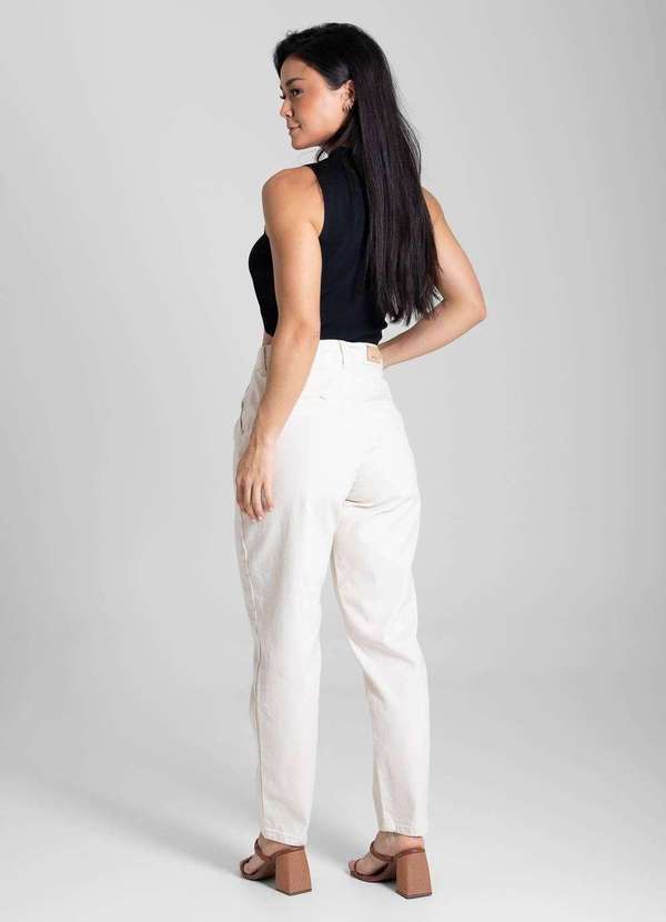 Sawary - Calça Sarja Sawary Mom - 281848 Branco 4