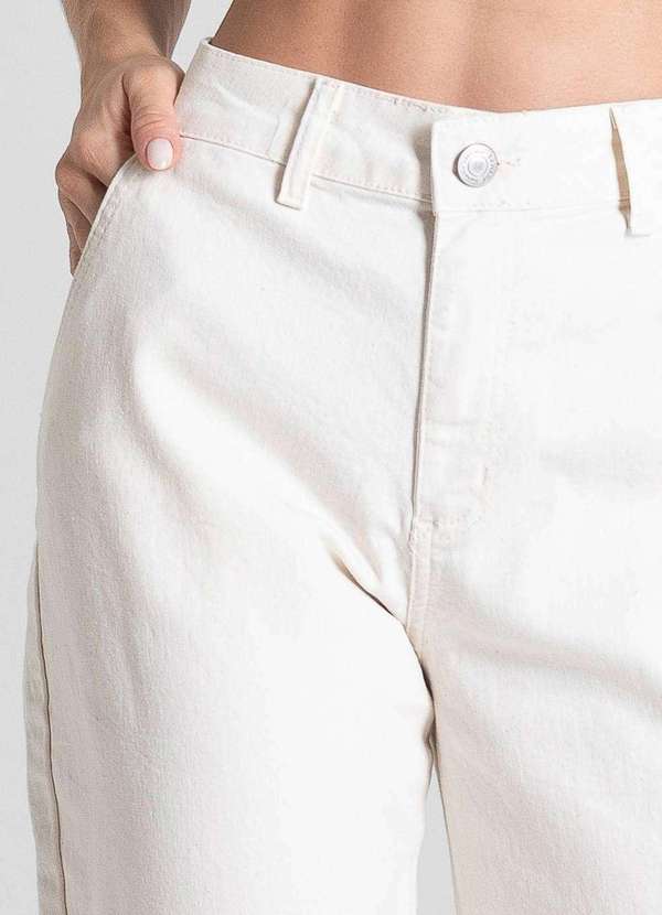 Sawary - Calça Sarja Sawary Mom - 281848 Branco 5