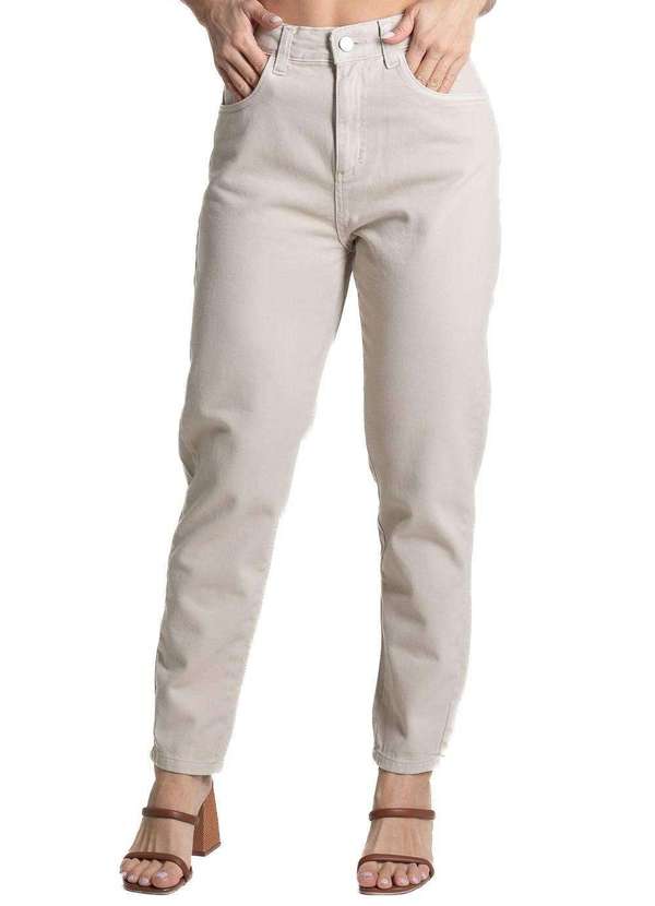 Sawary - Calça Sarja Sawary Mom - 281946 Bege