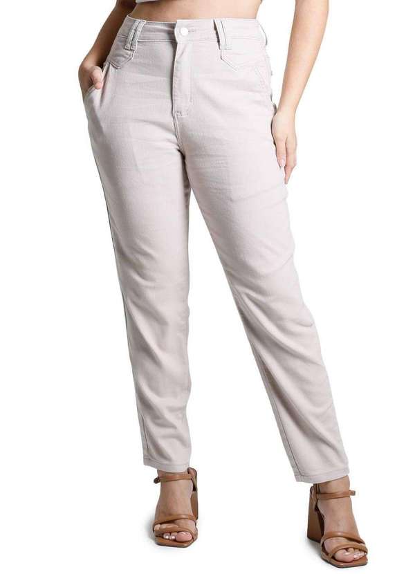 Sawary - Calça Sarja Sawary Mom - 276235 Bege
