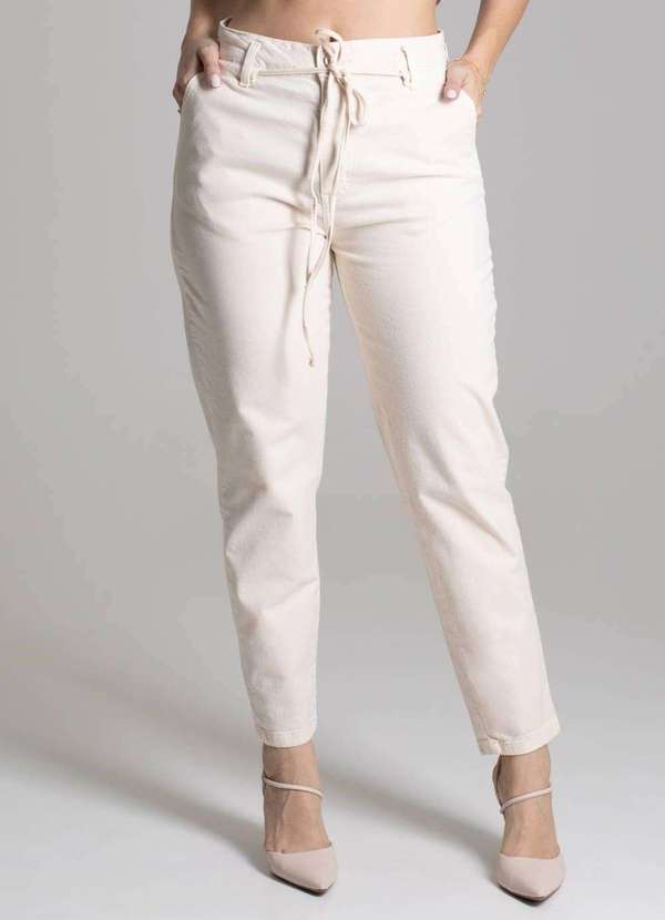 Sawary - Calça Sarja Sawary Mom - 277799 Bege 6