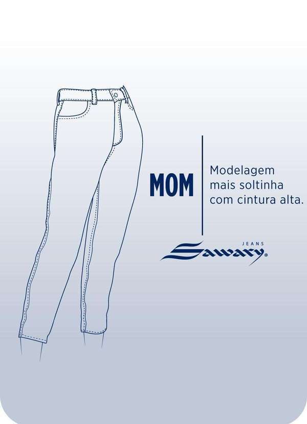 Sawary - Calça Sarja Sawary Mom Bege 9