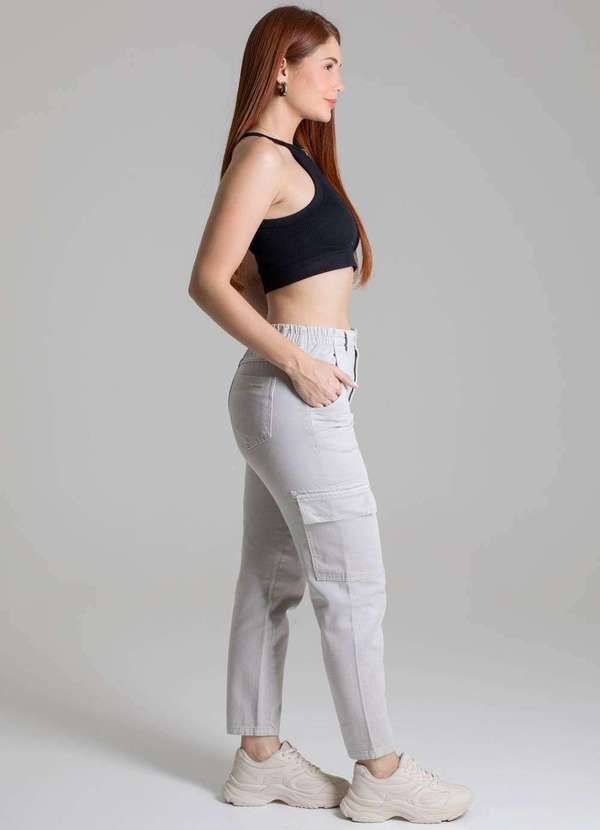 Sawary - Calça Sarja Sawary Mom - 278168 Cinza 3