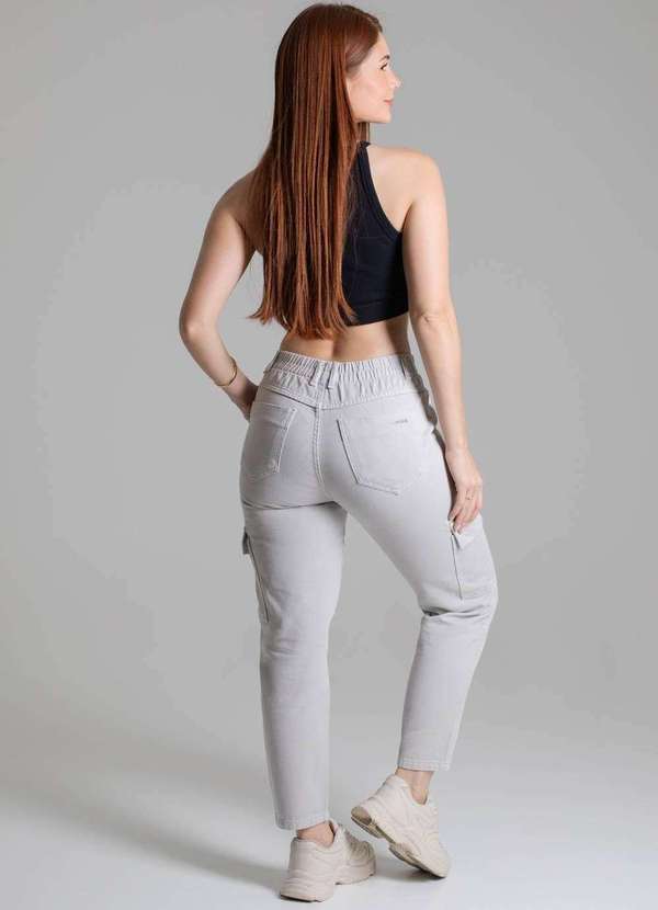 Sawary - Calça Sarja Sawary Mom - 278168 Cinza 4