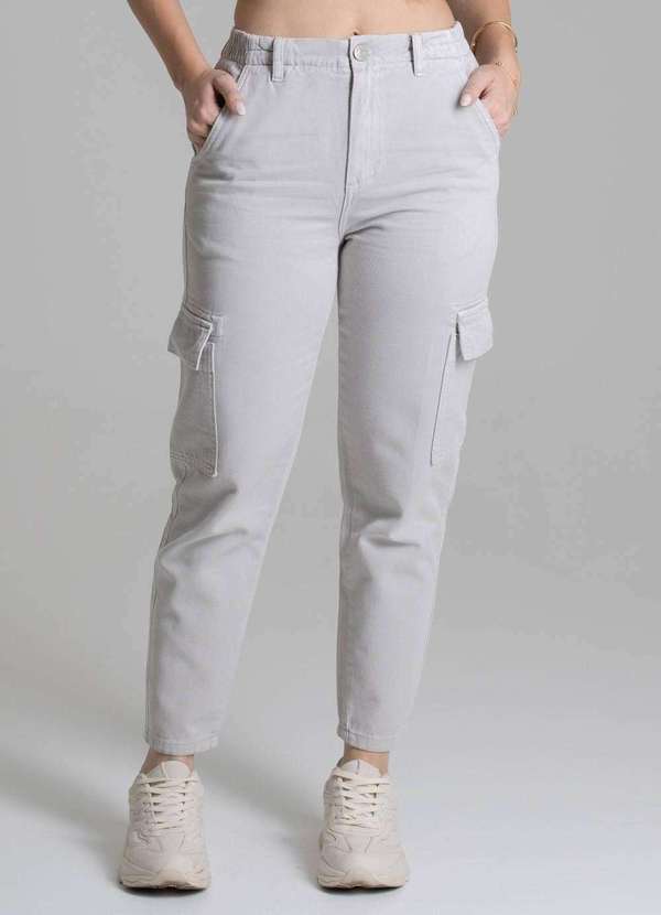 Sawary - Calça Sarja Sawary Mom - 278168 Cinza 5