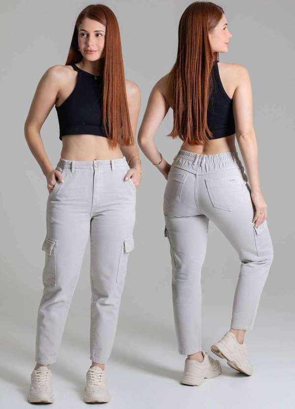 Sawary - Calça Sarja Sawary Mom - 278168 Cinza 6