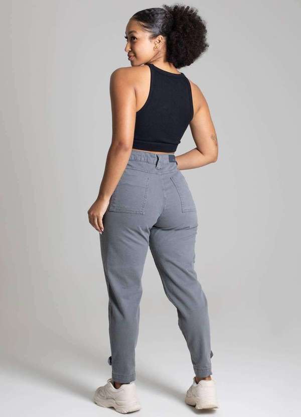 Sawary - Calça Sarja Sawary Mom - 278090 Cinza 4