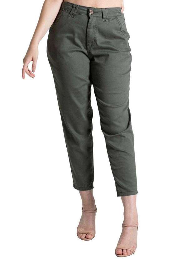 Sawary - Calça Sarja Sawary Mom Verde