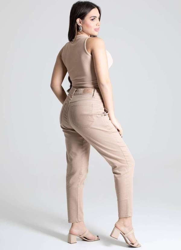 Sawary - Calça Sarja Sawary Mom - 277515 Bege 3