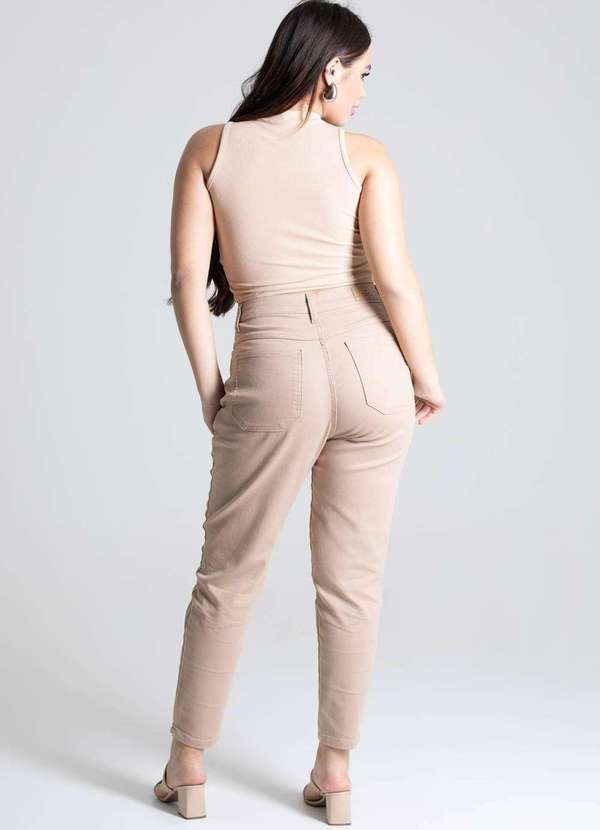Sawary - Calça Sarja Sawary Mom - 277515 Bege 4