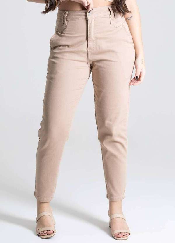 Sawary - Calça Sarja Sawary Mom - 277515 Bege 5
