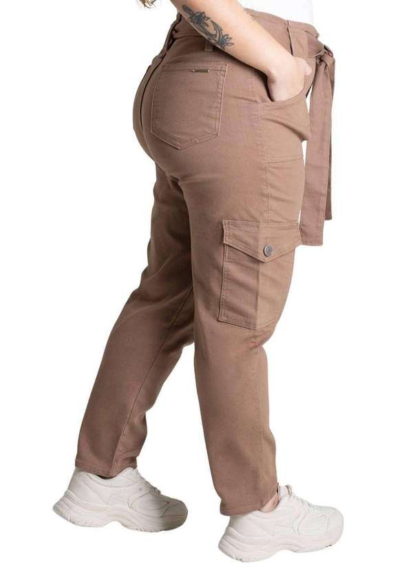 Sawary - Calça Sarja Sawary Plus Size - 278438 Bege