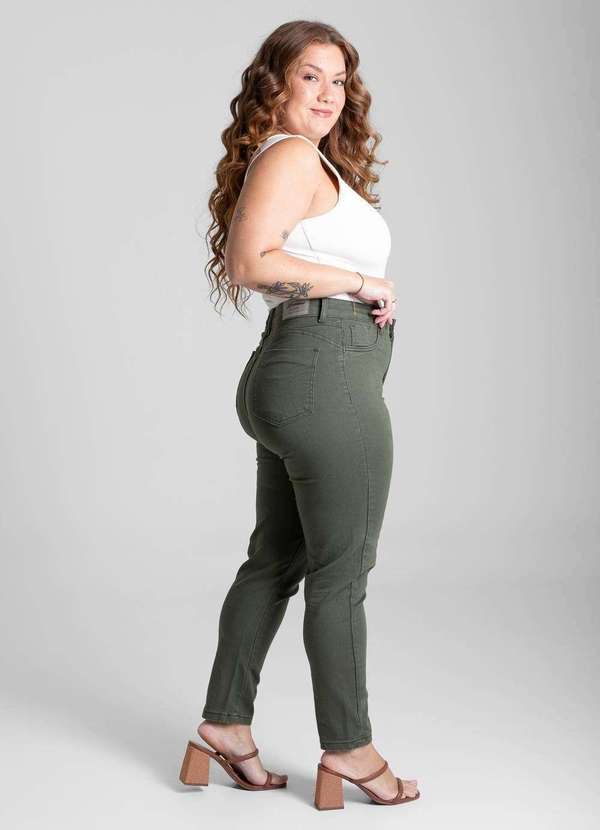 Sawary - Calça Sarja Sawary Plus Size - 282071 Verde 3