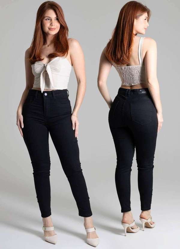 Sawary - Calça Sarja Sawary Push Up - 278058 Preto 6