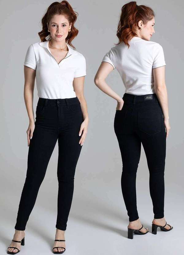 Sawary - Calça Sarja Sawary Push Up - 279258 Preto 6