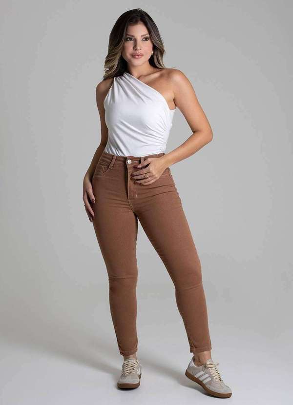 Sawary - Calça Sarja Sawary Push Up - 279909 Marrom 2