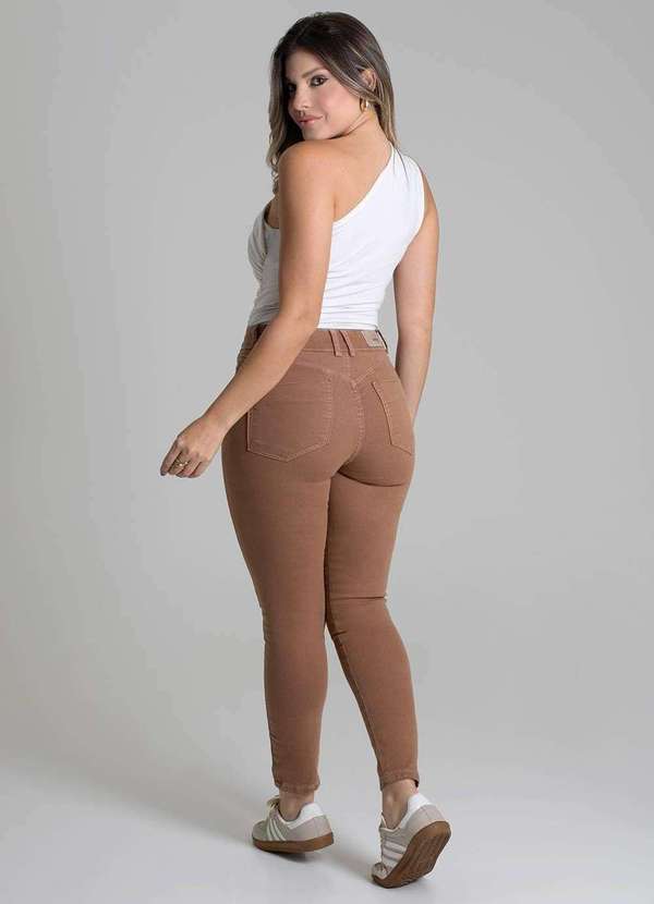 Sawary - Calça Sarja Sawary Push Up - 279909 Marrom 4