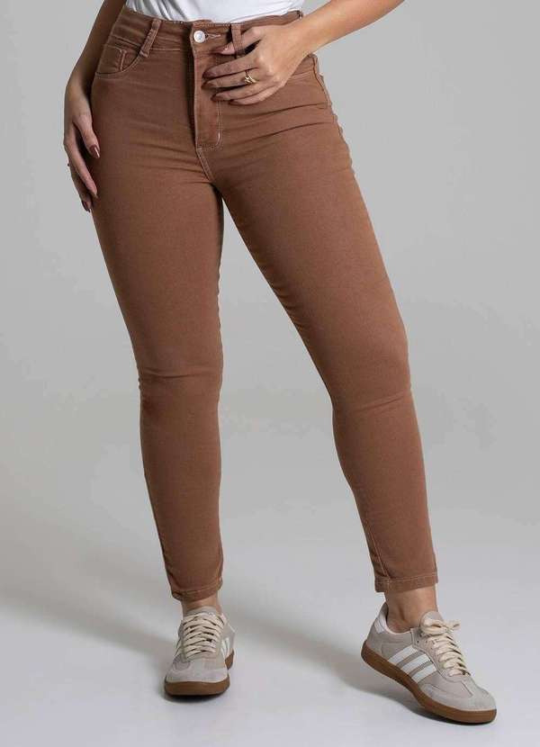 Sawary - Calça Sarja Sawary Push Up - 279909 Marrom 5