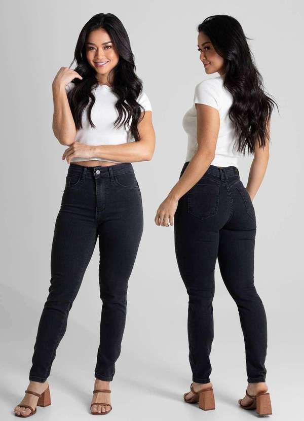 Sawary - Calça Sarja Sawary Push Up - 280239 Preto 6