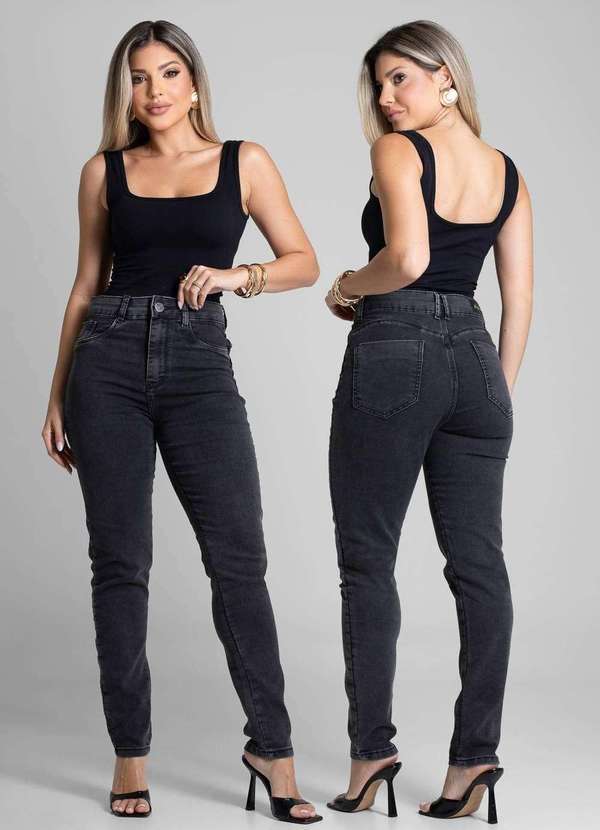 Sawary - Calça Sarja Sawary Push Up - 282390 Preto 6