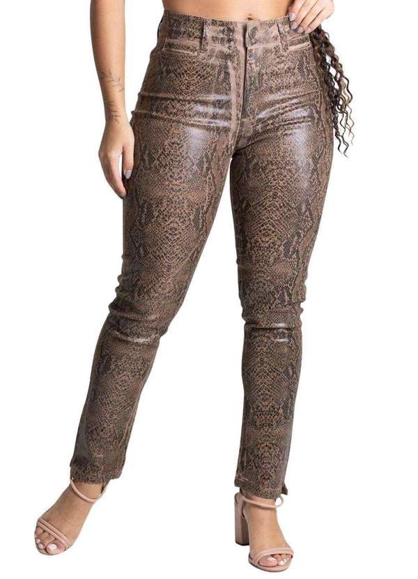 Sawary - Calça Sarja Sawary Push Up Marrom