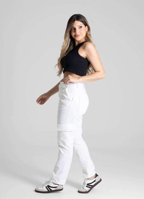 Sawary - Calça Sarja Sawary Reta - 273928 Bege 3