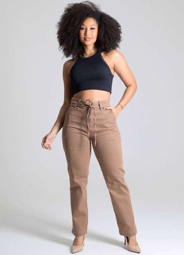 Sawary - Calça Sarja Sawary Reta - 277705 Marrom 3