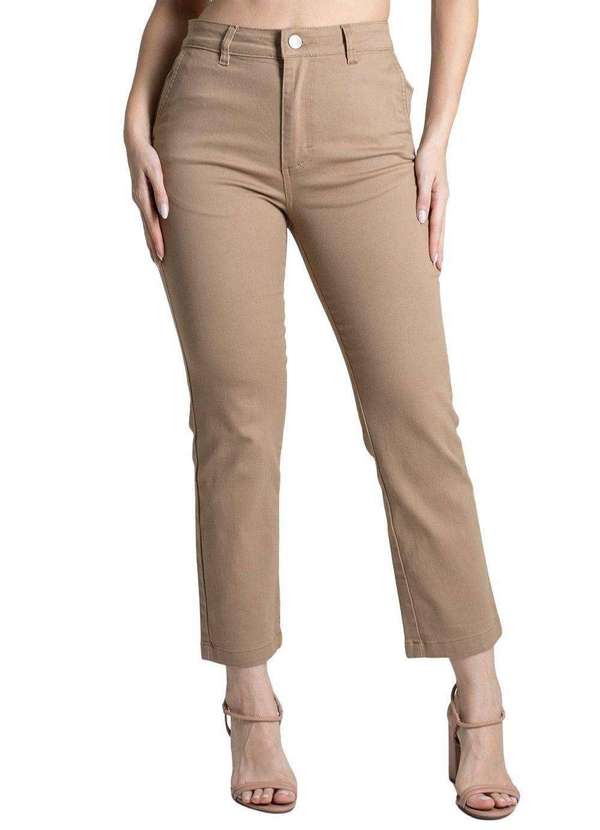 Sawary - Calça Sarja Sawary Reta - 277800 Bege