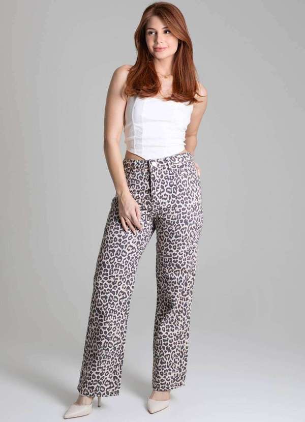 Sawary - Calça Sarja Sawary Reta - 277912 Bege 2