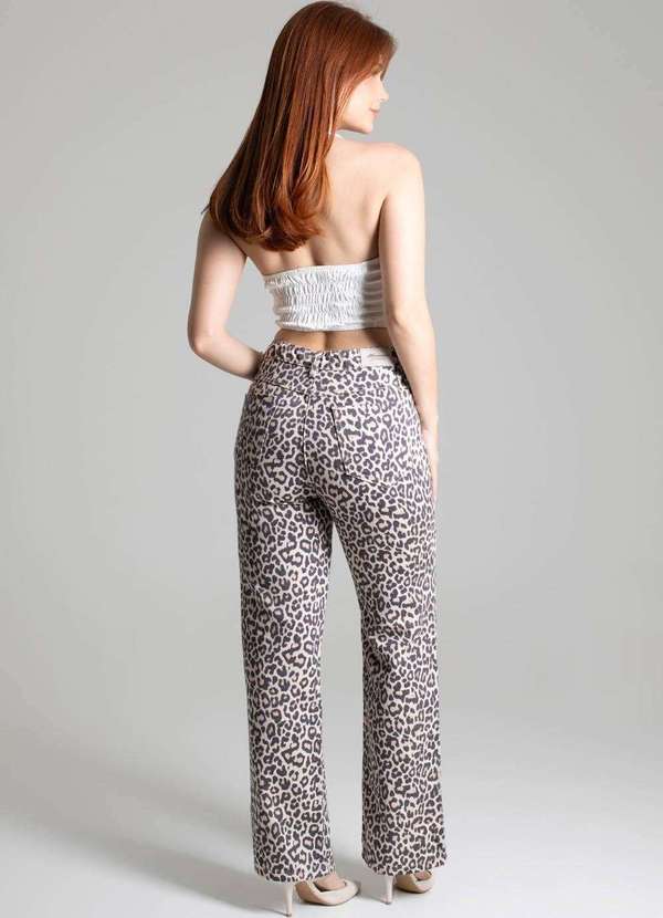 Sawary - Calça Sarja Sawary Reta - 277912 Bege 4