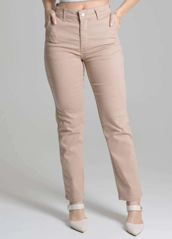 Sawary - Calça Sarja Sawary Reta - 277996 Bege 5