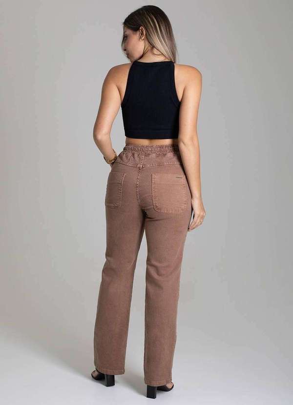 Sawary - Calça Sarja Sawary Reta - 279570 Bege 4