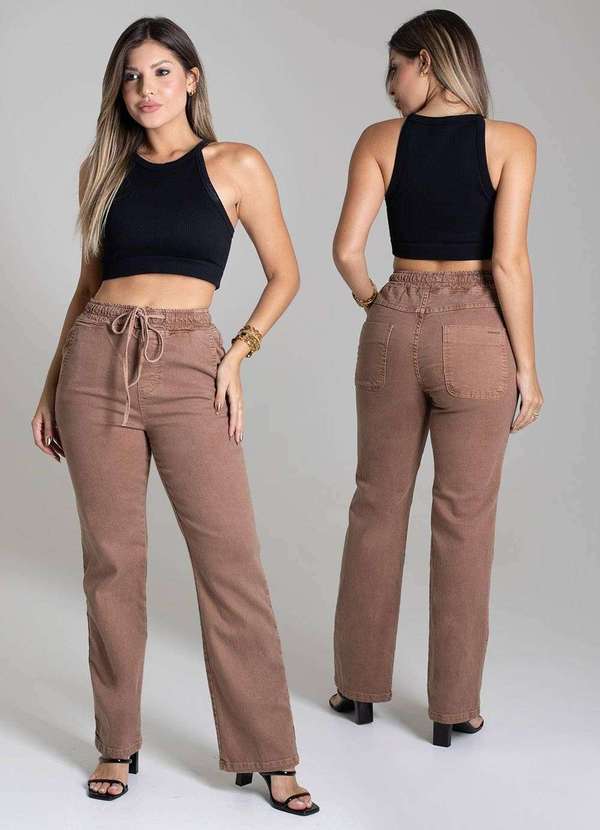 Sawary - Calça Sarja Sawary Reta - 279570 Bege 6