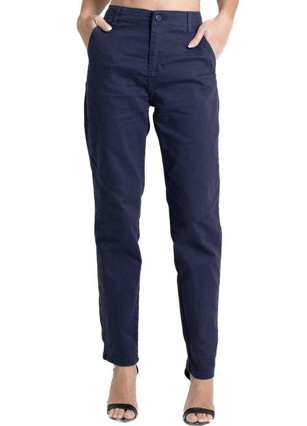 Sawary - Calça Sarja Sawary Reta - 279827 Azul