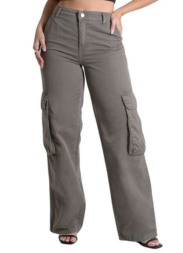 Sawary - Calça Sarja Sawary Reta - 280052 Verde