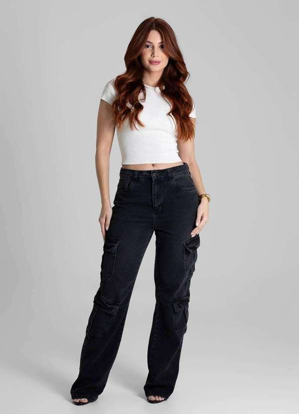 Sawary - Calça Sarja Sawary Reta - 280256 Preto 2