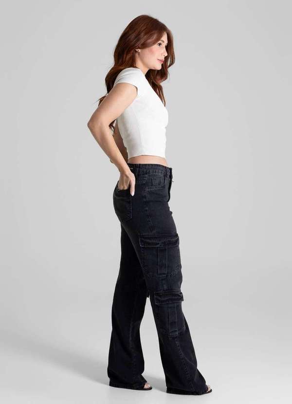 Sawary - Calça Sarja Sawary Reta - 280256 Preto 3