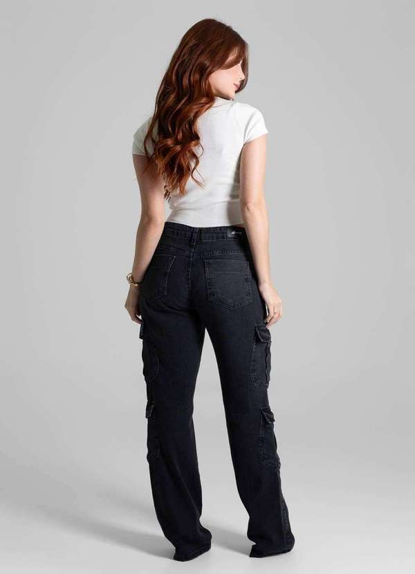 Sawary - Calça Sarja Sawary Reta - 280256 Preto 5