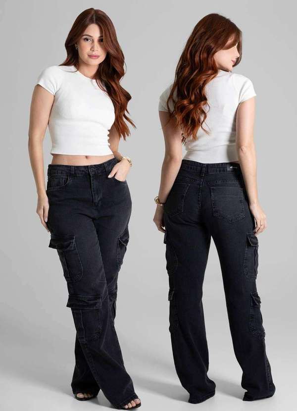 Sawary - Calça Sarja Sawary Reta - 280256 Preto 6