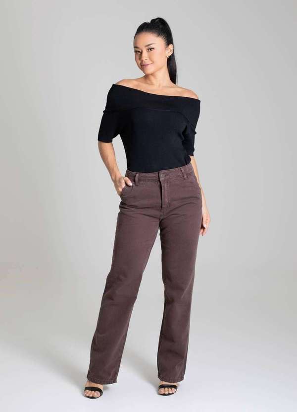 Sawary - Calça Sarja Sawary Reta - 280534 Marrom 2