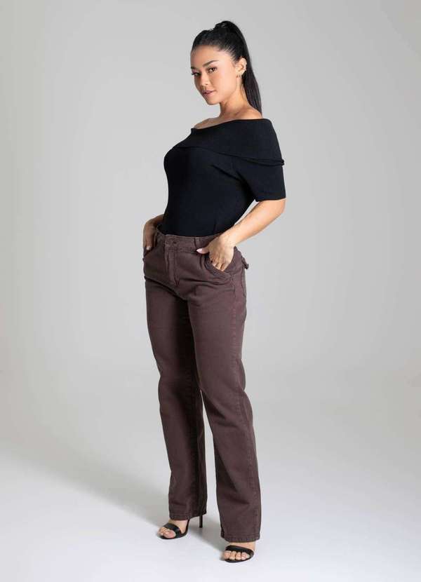 Sawary - Calça Sarja Sawary Reta - 280534 Marrom 3