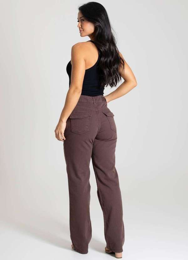 Sawary - Calça Sarja Sawary Reta - 280594 Marrom 6