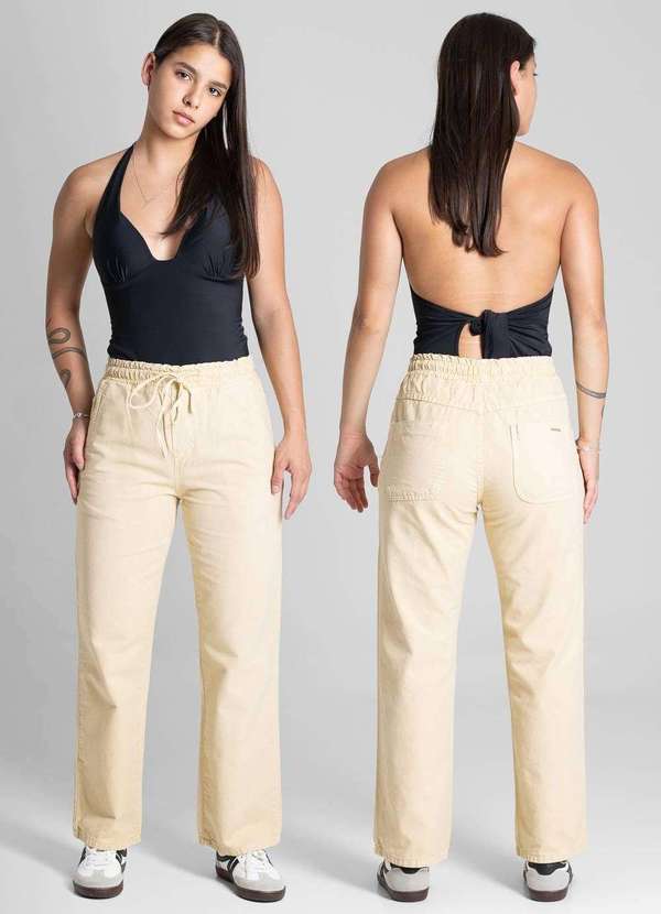 Sawary - Calça Sarja Sawary Reta - 281433 Amarelo 6