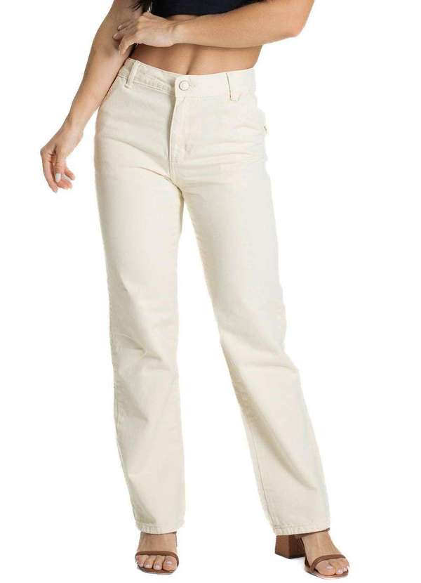 Sawary - Calça Sarja Sawary Reta - 281488 Amarelo