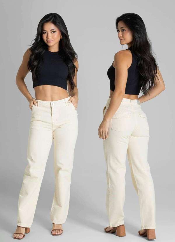 Sawary - Calça Sarja Sawary Reta - 281488 Amarelo 6